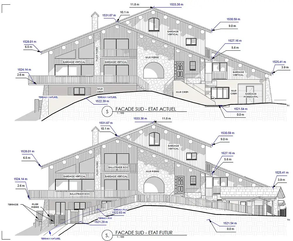 Measured elevation